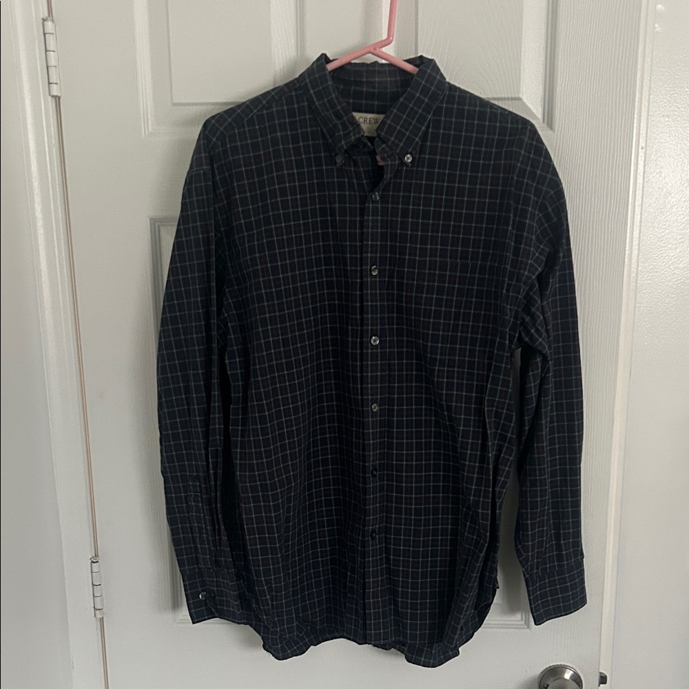 Men’s J. Crew Blue Plain Button Down Shirt